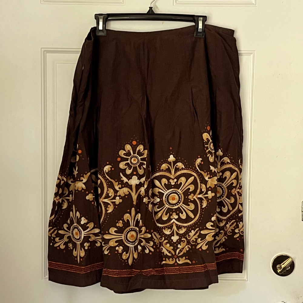 Silk Cotton Flared Skirt Plus Size 16